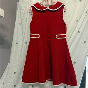 Jacadi Red Dress with White Accents